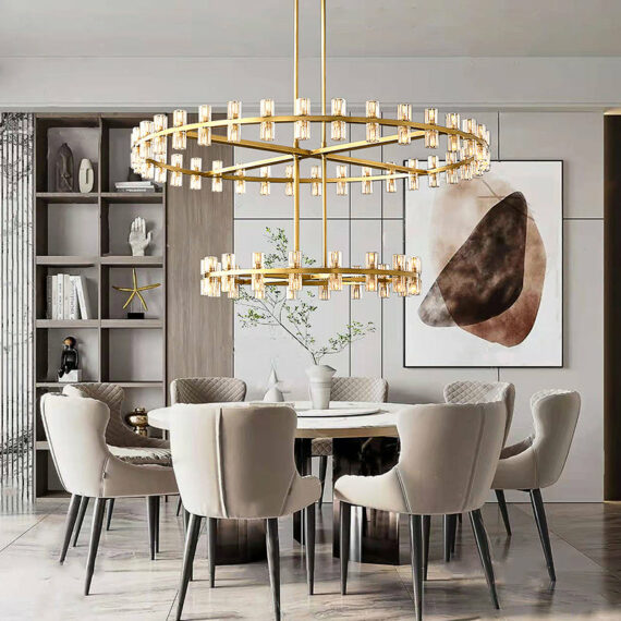 Arcachon 2-Tier Round Chandelier 60″,108-Lights