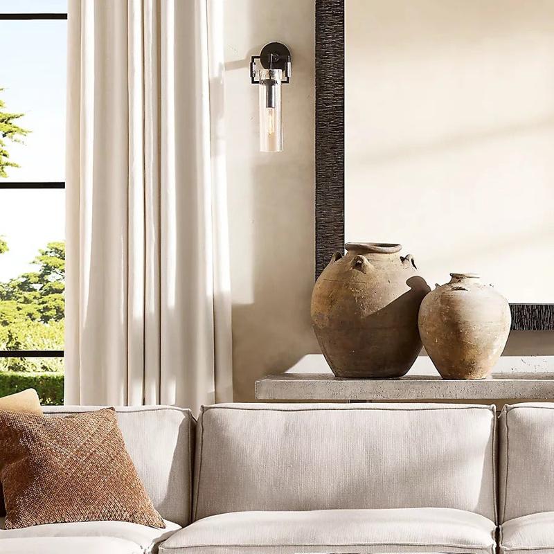 Ravelle Glass Cylinder Wall Sconce 15"H