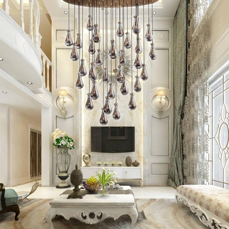 Raindrop Round Chandelier 60″, 31-Lights