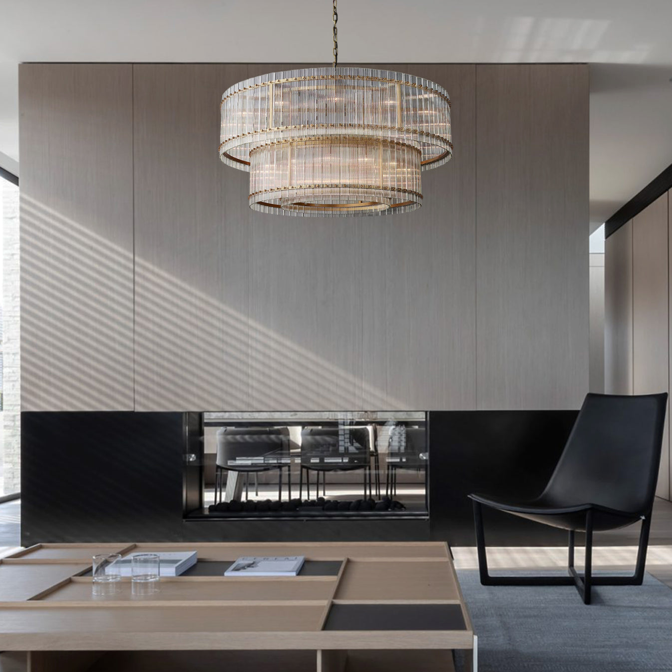 San Marco Modern 2-Tier Luxury Round Chandelier 60"