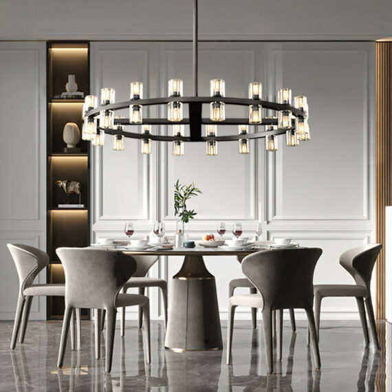 Arcachon Round Chandelier 36″, 36-Lights