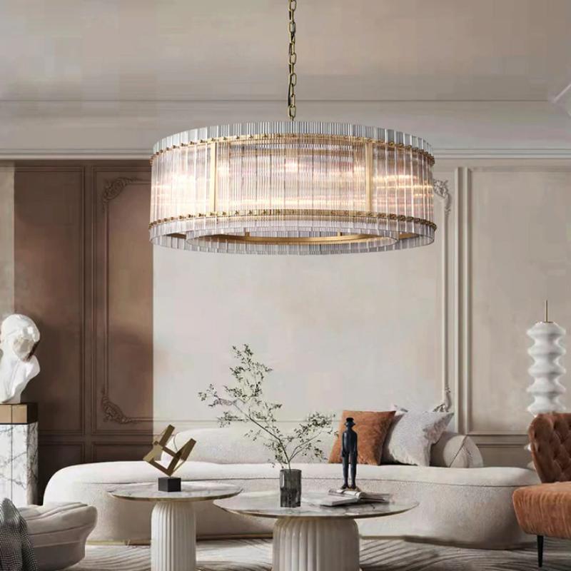 San Marcom Modern Glass Round Chandelier 48"