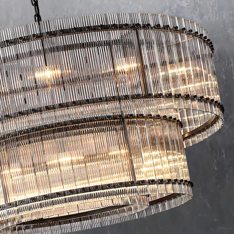 San Marco Modern 2-Tier Luxury Round Chandelier 60"