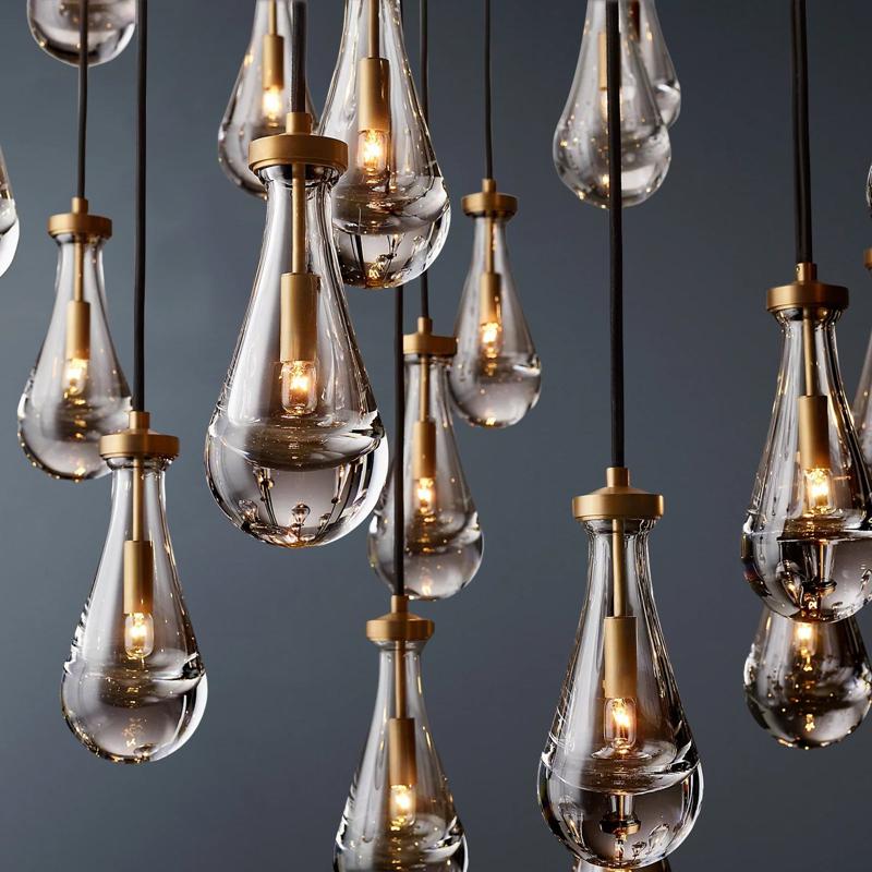 Raindrop Round Chandelier 60″, 31-Lights
