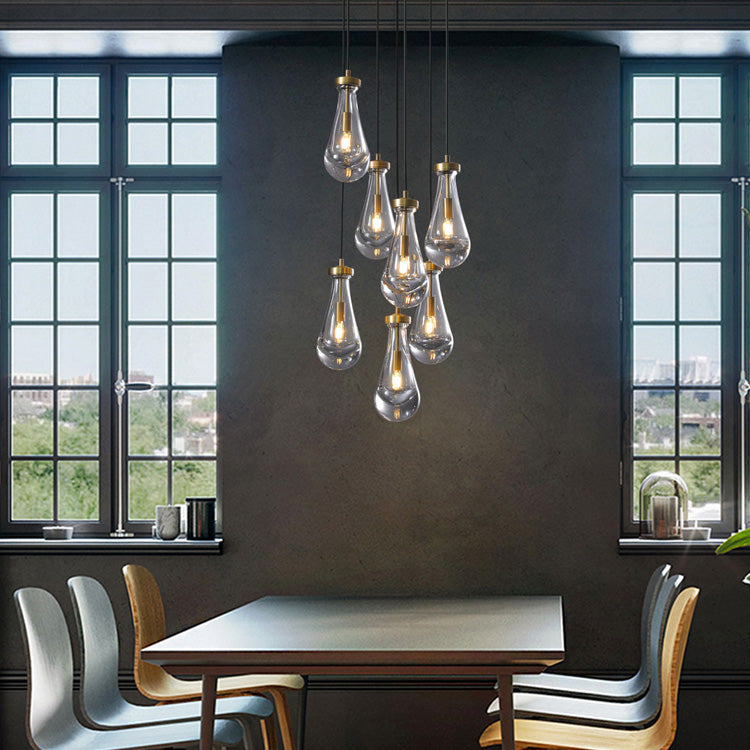 Raindrop Round Chandelier 18″, 7-Lights