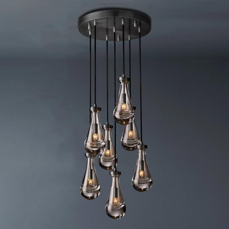 Raindrop Round Chandelier 18″, 7-Lights