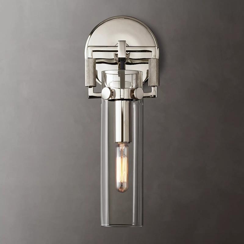 Ravelle Glass Cylinder Wall Sconce 15"H
