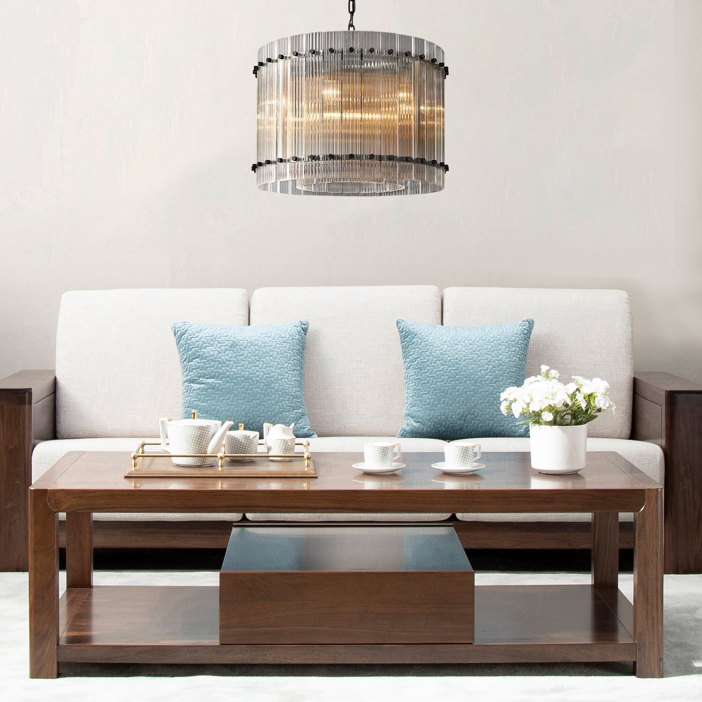 Modern luxury Round Chandelier 22"