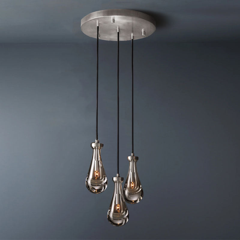 Raindrop Linear 3-Light Cord Chandelier