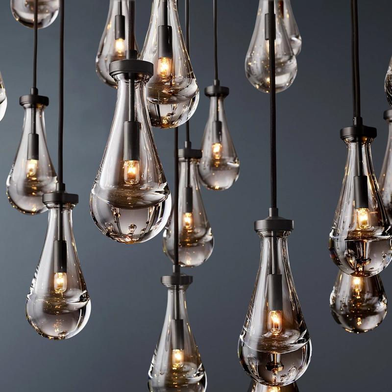 Raindrop Round Chandelier 60″, 31-Lights
