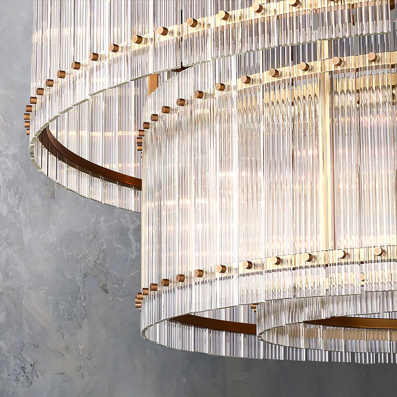 San Marco Modern 2-Tier Luxury Round Chandelier 60"