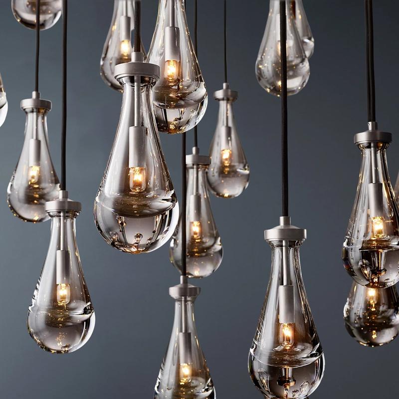 Raindrop Round Chandelier 60″, 31-Lights