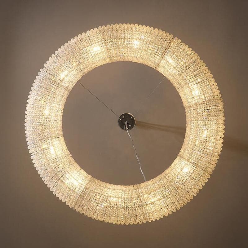 Aureola Round Chandelier 32″ 41″ 59″ Clear Crystal