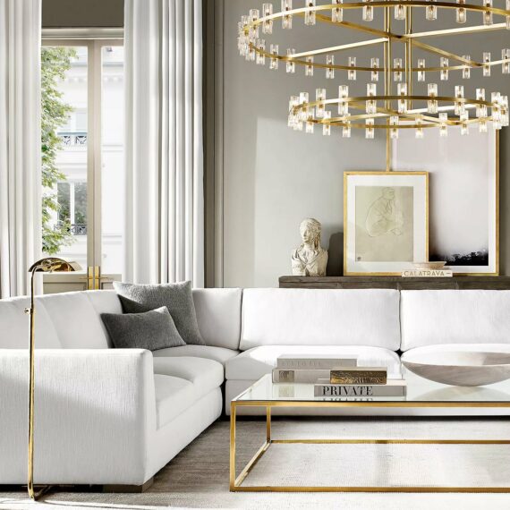 Arcachon 2-Tier Round Chandelier 60″,108-Lights
