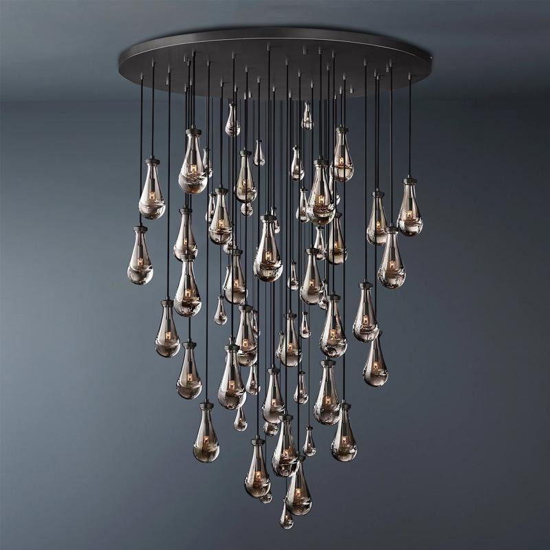Raindrop Round Chandelier 60″, 31-Lights
