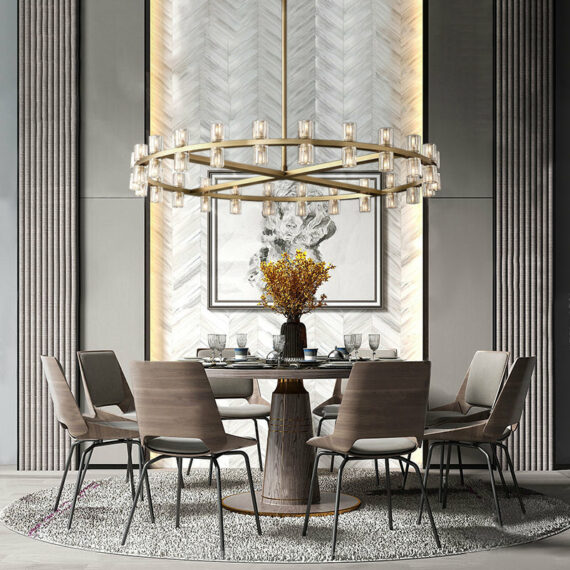 Arcachon Round Chandelier 36″, 36-Lights