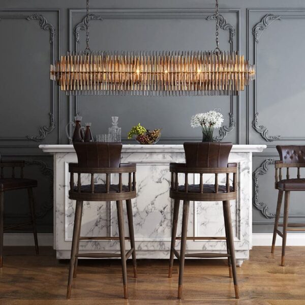 Emile Rectangular Chandelier 64″ Customized