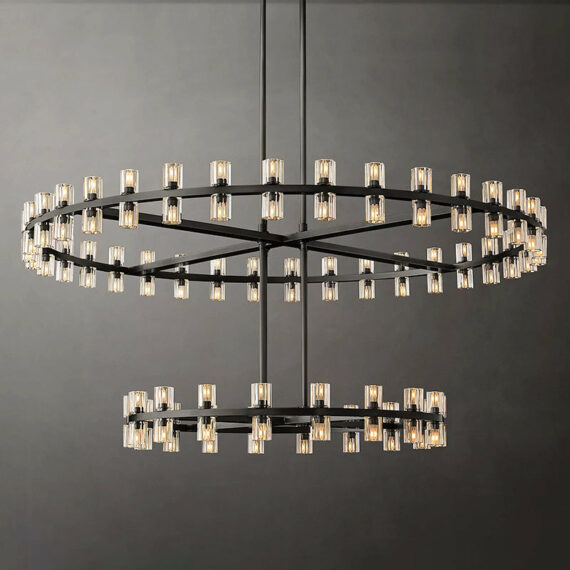 Arcachon 2-Tier Round Chandelier 60″,108-Lights