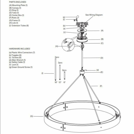 Vouvray Round Chandelier 60″