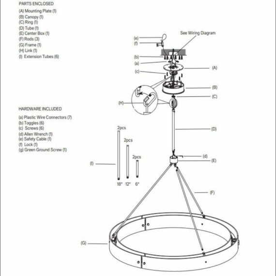 Vouvray Round Chandelier 48″