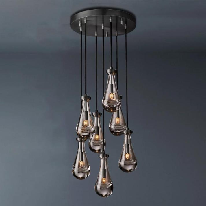 Raindrop Round Chandelier 18″, 7-Lights