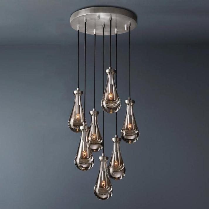 Raindrop Round Chandelier 18″, 7-Lights