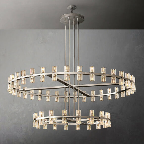 Arcachon 2-Tier Round Chandelier 60″,108-Lights