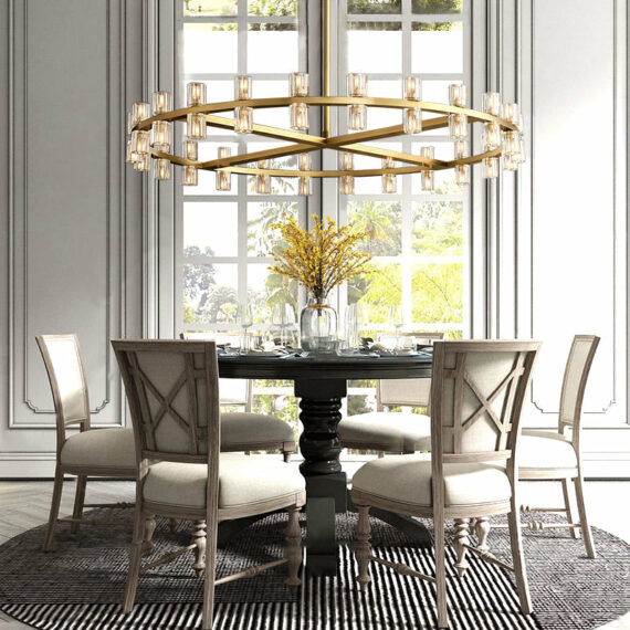 Arcachon Round Chandelier 36″, 36-Lights