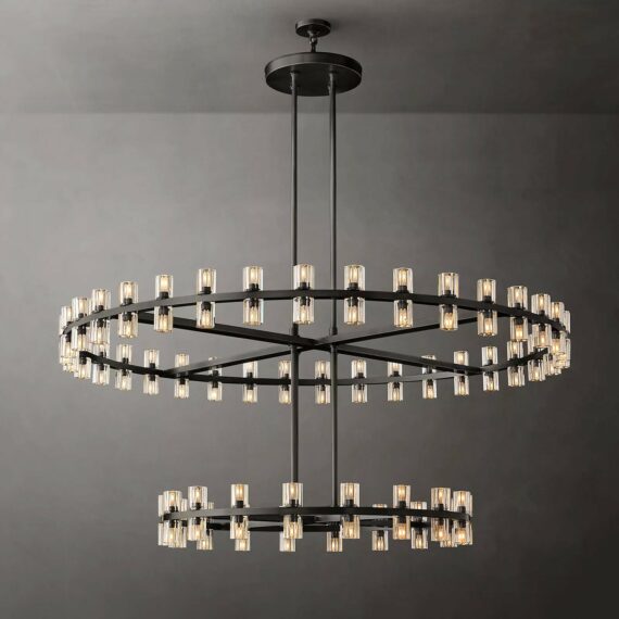 Arcachon 2-Tier Round Chandelier 60″,108-Lights