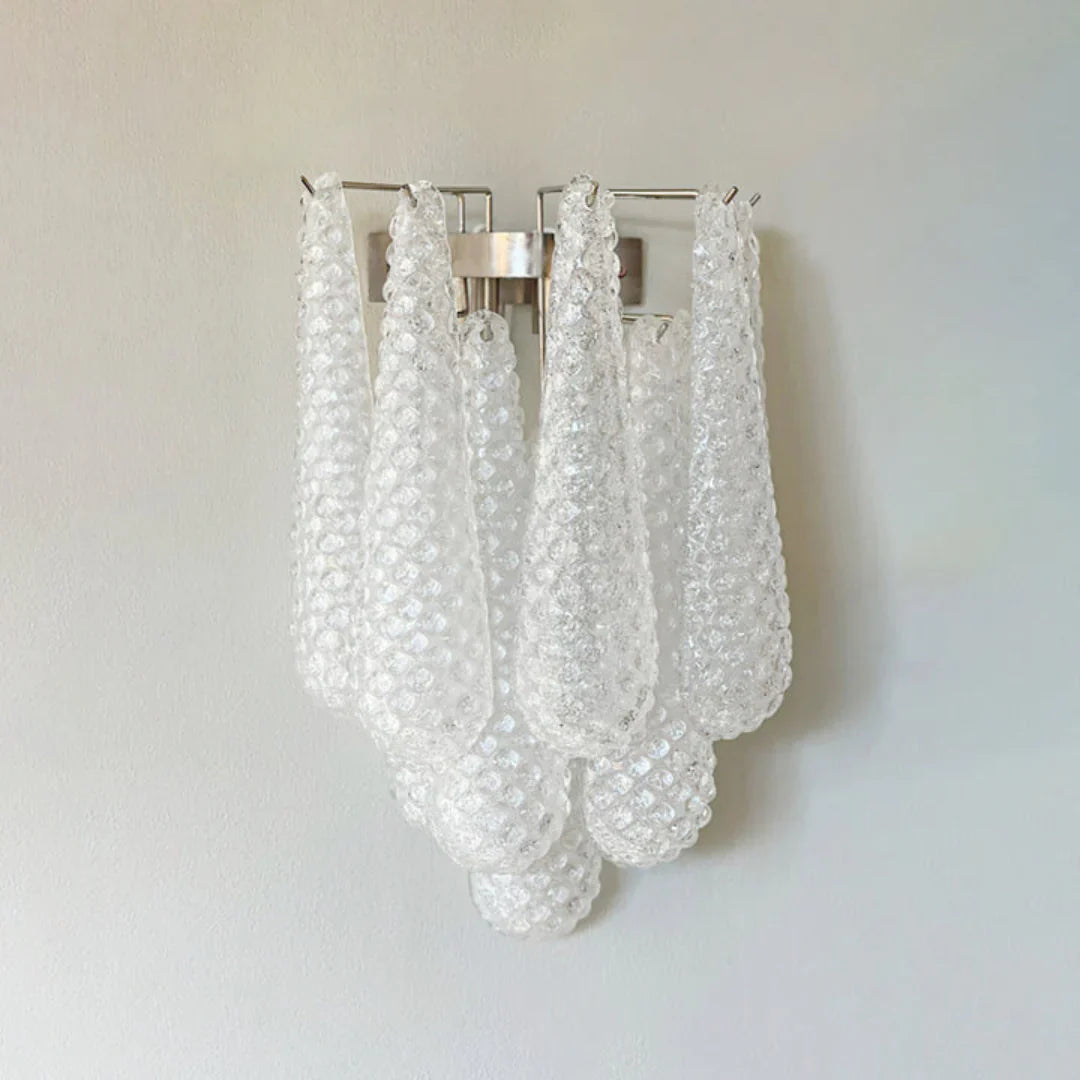 Murano Petals White Wall Light