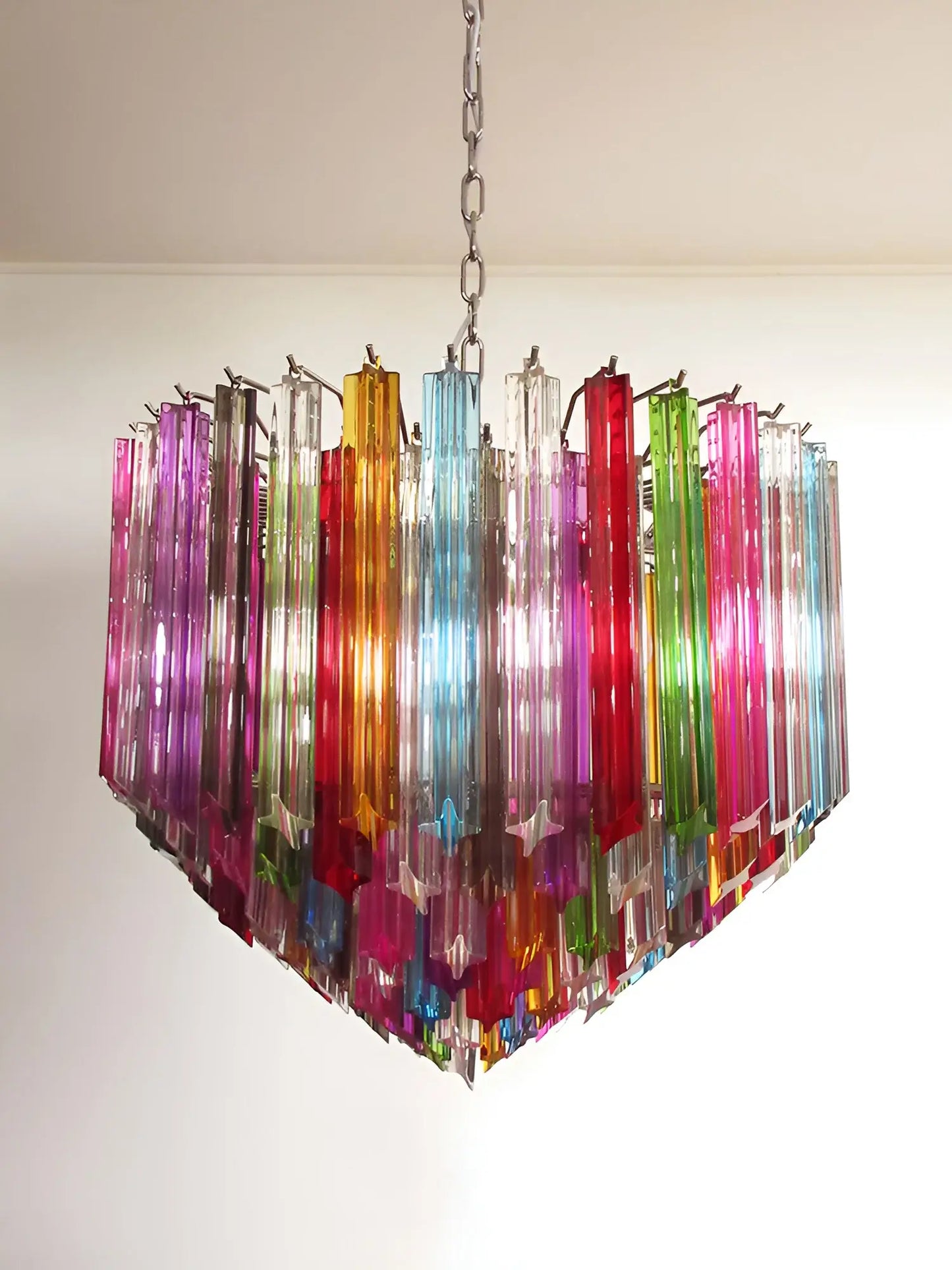 Murano Prisms Multicolored Chandelier