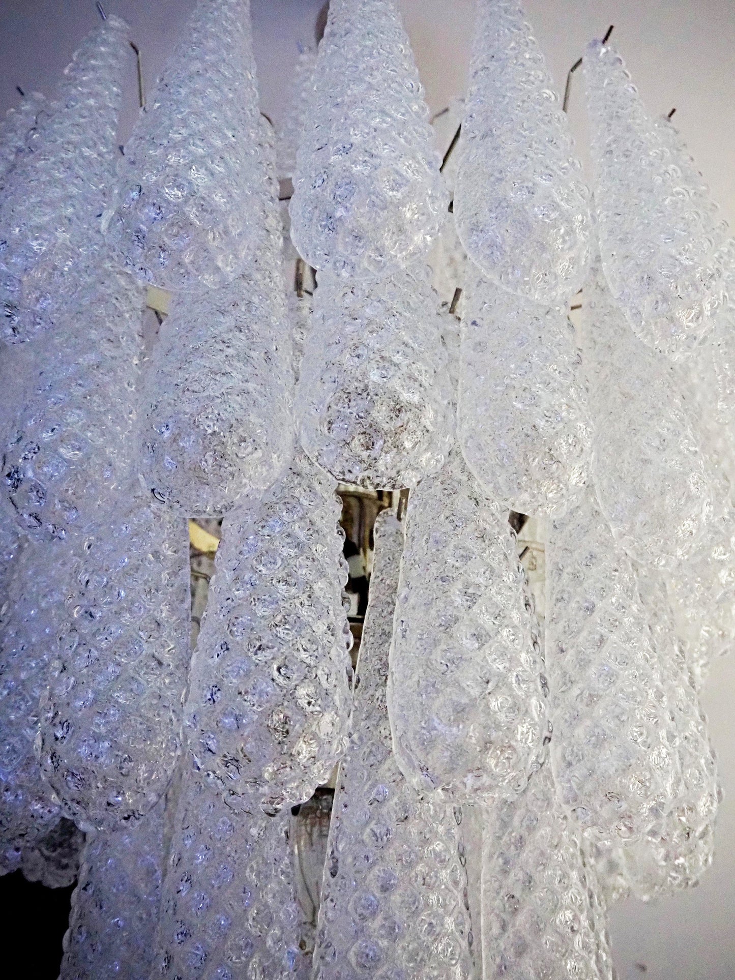 Murano Transparent Petals Glass Chandelier