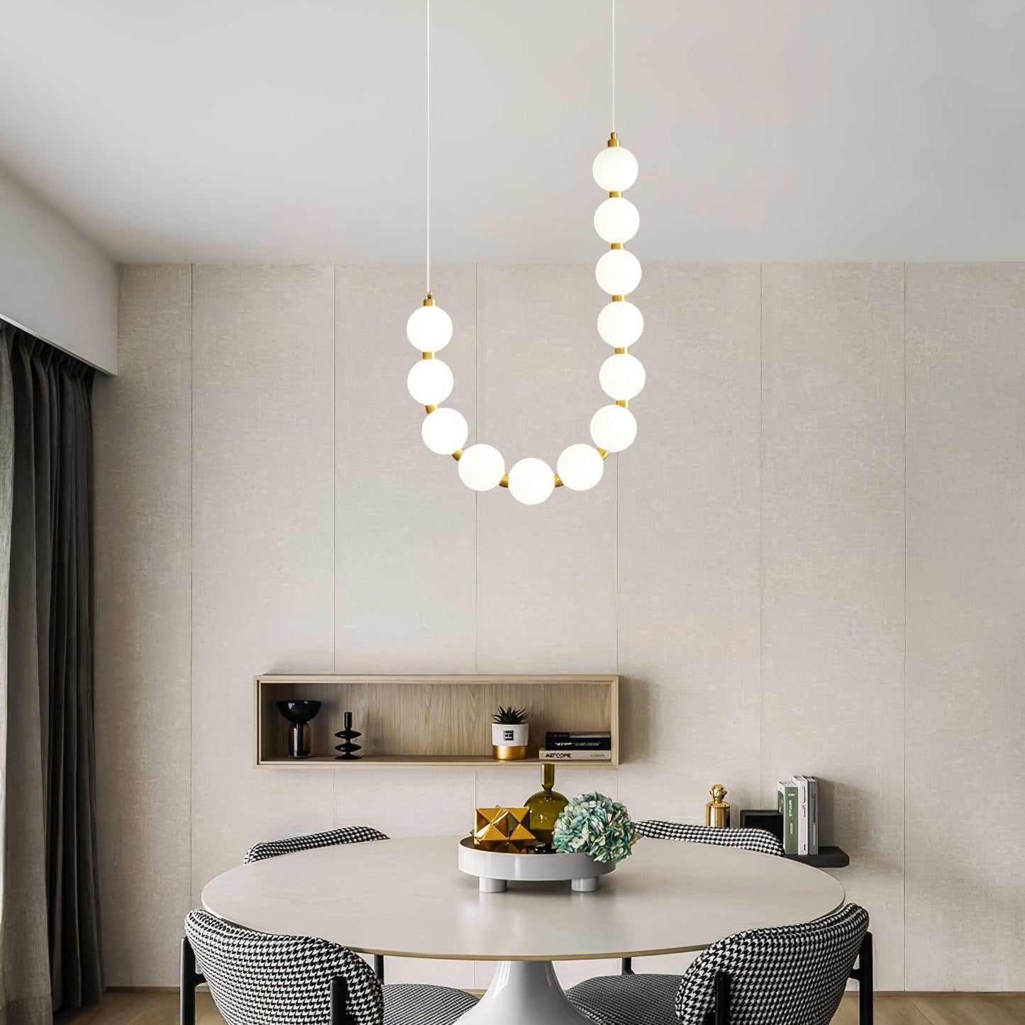 Glass Pearl Necklace Chandelier