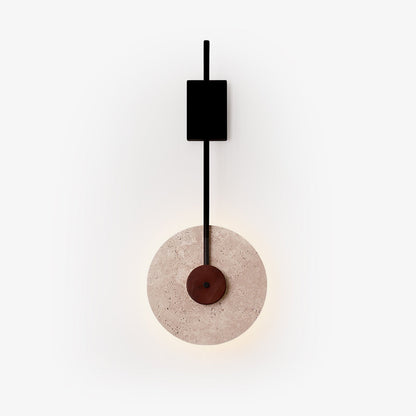 Disc Travertine Wall Lamp