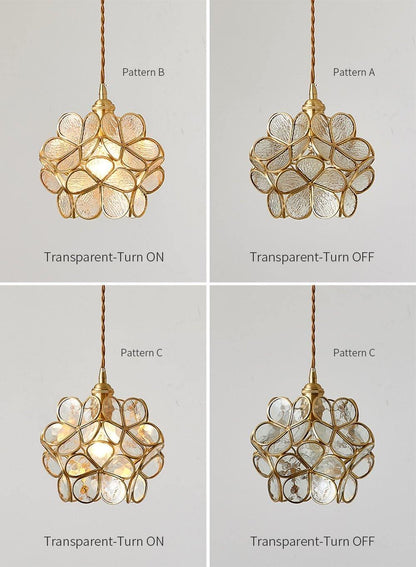 Glass Petal Pendant Light