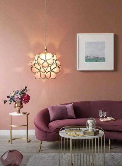 Glass Petal Pendant Light