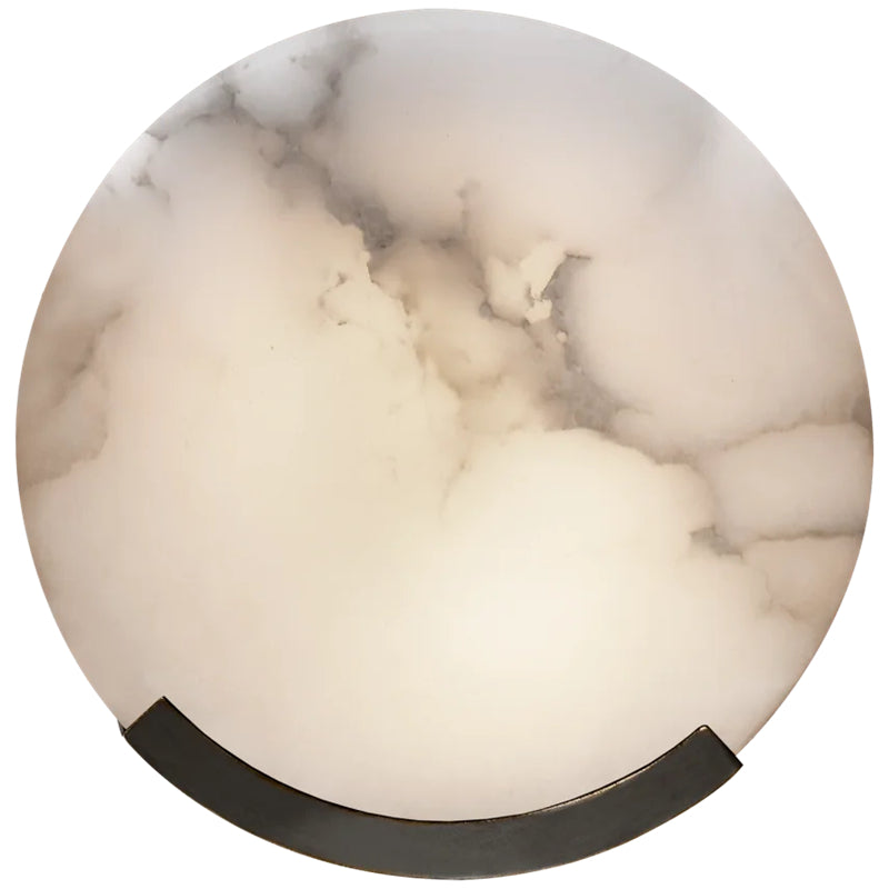 Evalyn Melange Alabaster Round Wall Sconce