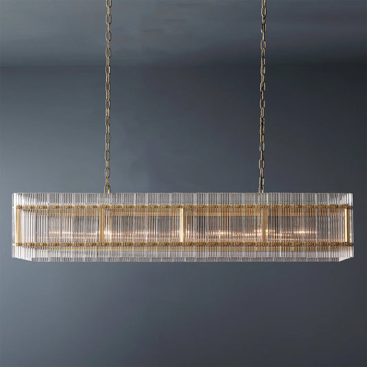 San Marcom Rectangular Crystal Chandelier 54"