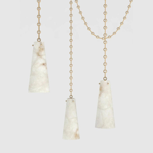 3-Light Lucca Vintage Alabaster Pendant Cluster