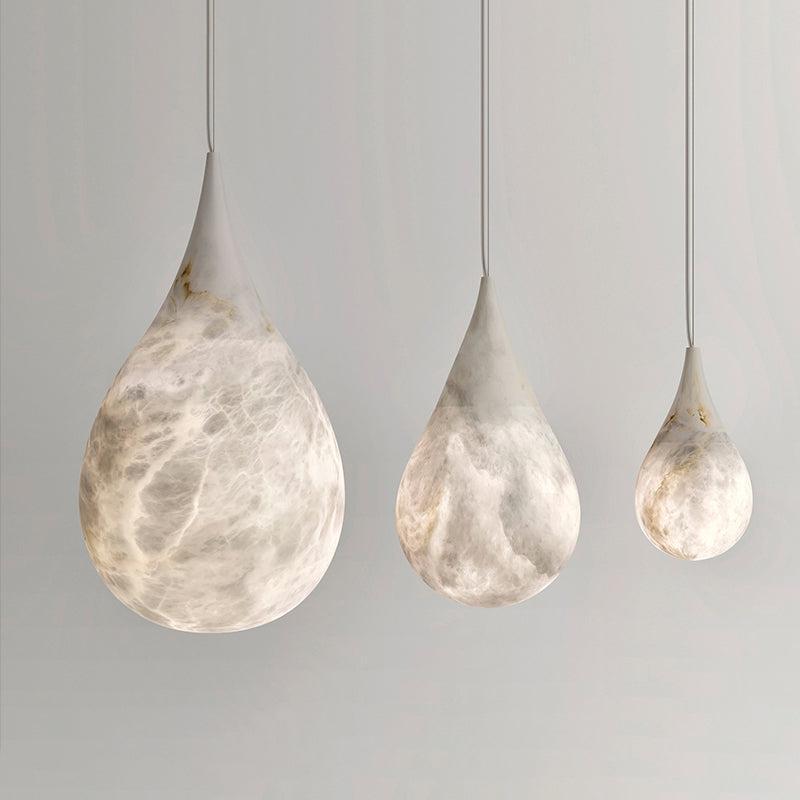 Alabaster Rain Pendant Light For Dining Table