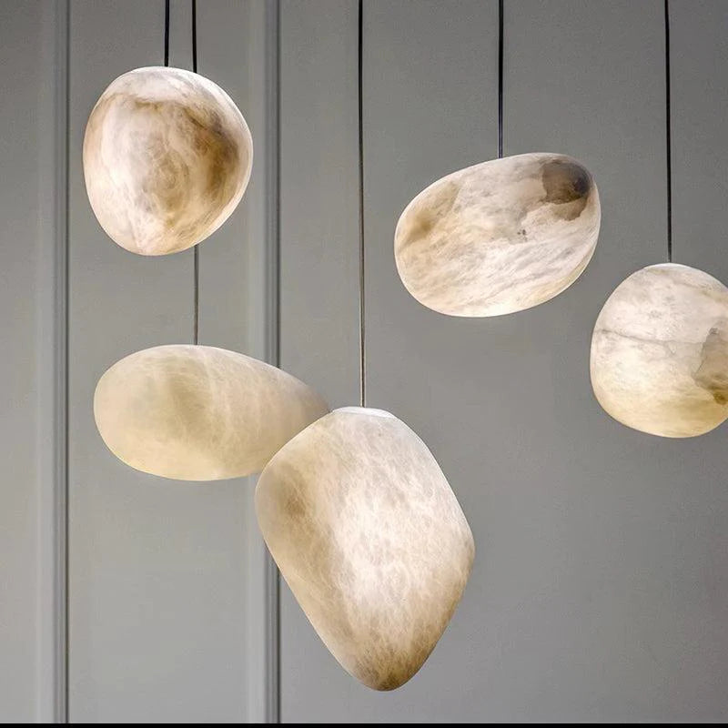 Creative Shine Alabaster Natural Stone Pendant Light