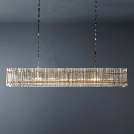 San Marcom  Rectangular Crystal Chandelier 72"