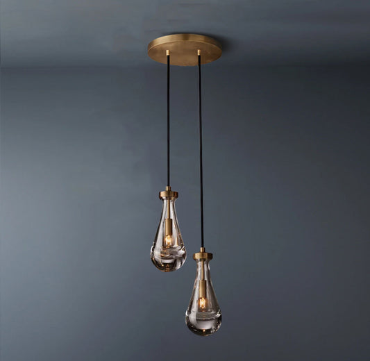 Raindrop Round 2-Lights Chandelier (Cord)