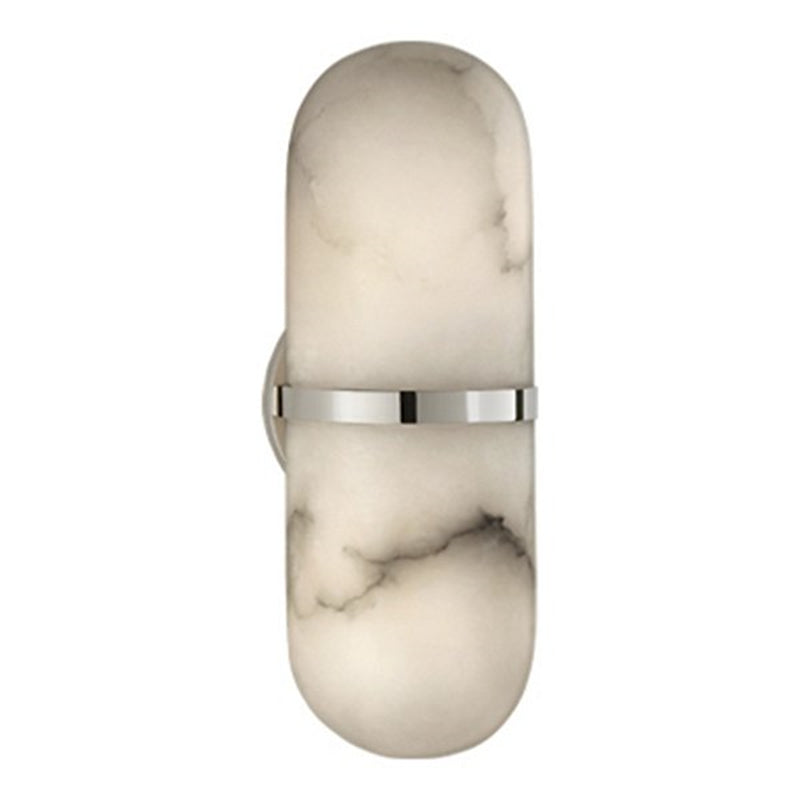 Becky Melange Alabaster Pill Form Wall Sconce