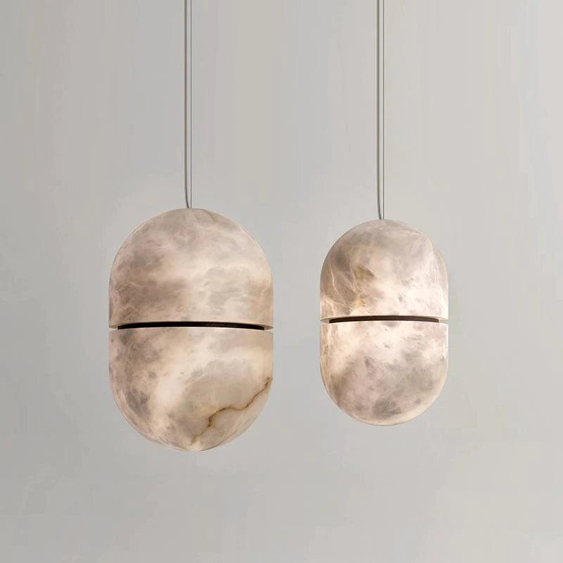 Alabaster Symmetry Island Mini Pendant Light