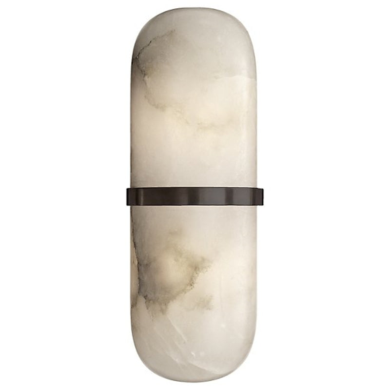 Becky Melange Alabaster Pill Form Wall Sconce