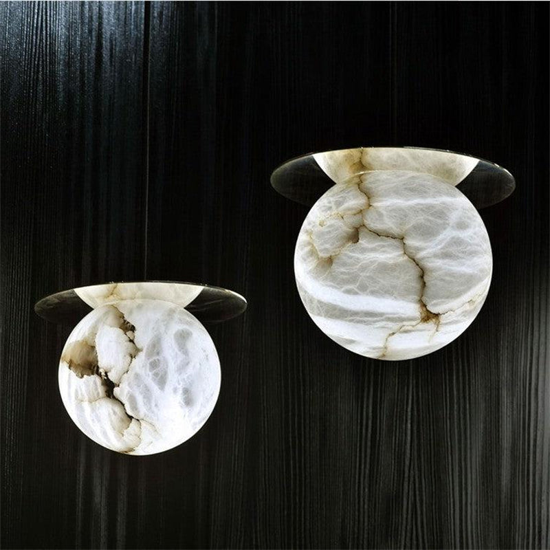 Boris Spanish Modern Alabaster Bedside Pendant Light