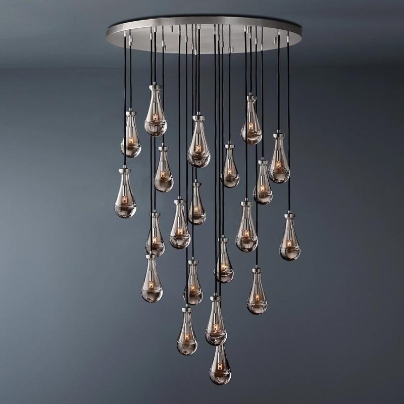 Raindrop Round Chandelier 47″, 21-Lights