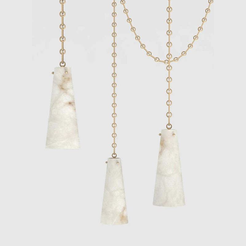 3-Light Lucca Vintage Alabaster Pendant Cluster