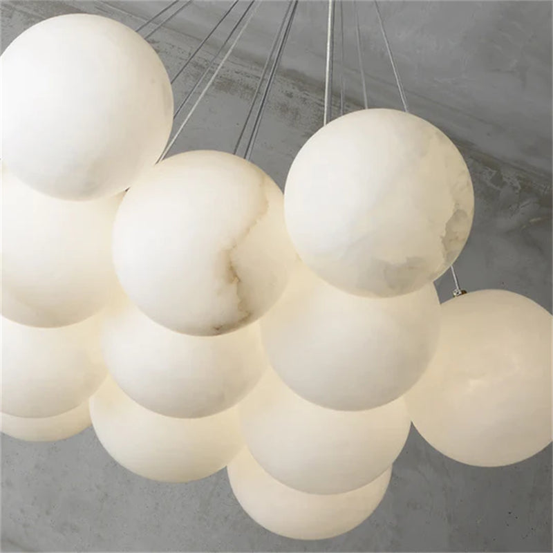 Modern Creative Alabaster ball chandelier